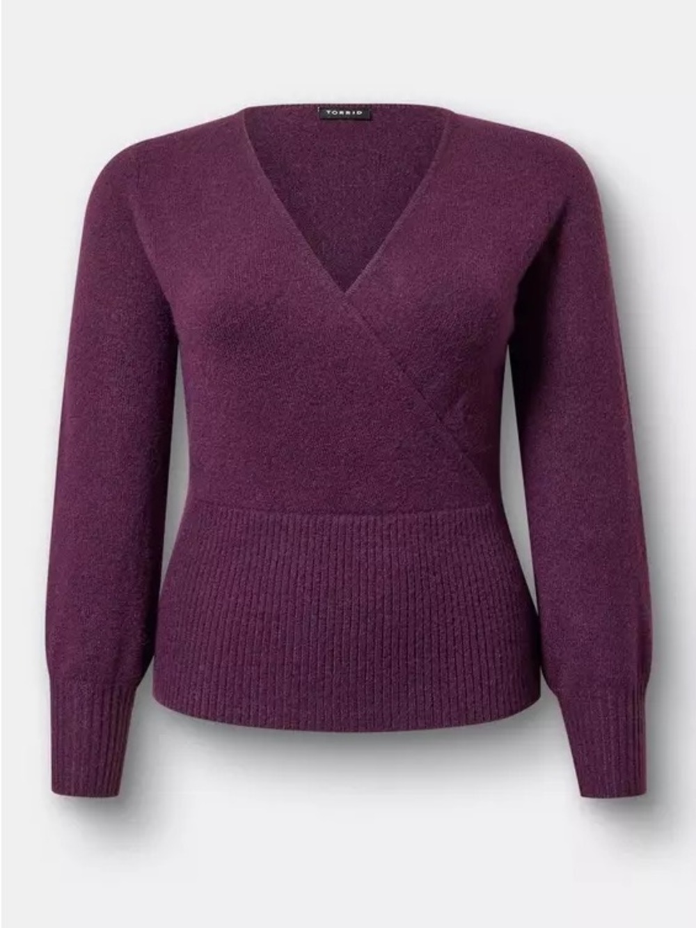 Torrid NWT size 2 (18/20) purple Wrap V-Neck Sweater